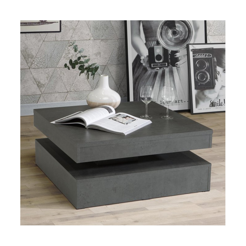 Stolik obrotowy Coffee Tables CFTT4181 beton ciemnoszary