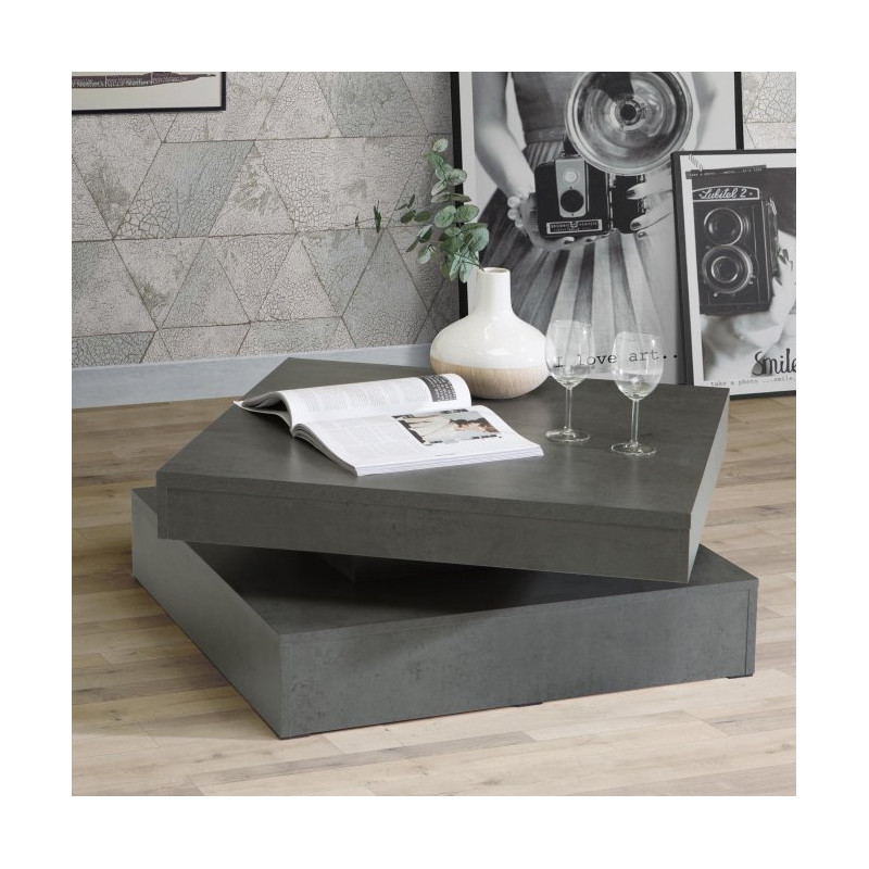 Stolik obrotowy Coffee Tables CFTT4181 beton ciemnoszary