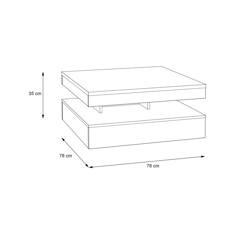Stolik obrotowy Coffee Tables CFTT4181 biały połysk