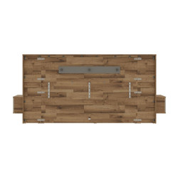 Łóżko + szafki nocne Ricciano RCQL1164B piaskowy/dąb klepkowy