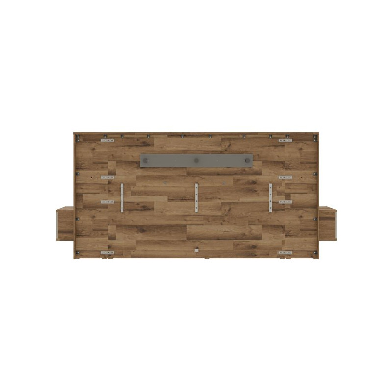 Łóżko + szafki nocne Ricciano RCQL1164B piaskowy/dąb klepkowy