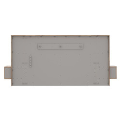 Łóżko z pojemnikiem i szafkami nocnymi Ricciano RCQL2164B beton ciemnoszary/dąb klepkowy