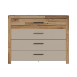 Komoda z 4 szufladami Ricciano RCQK213 dąb klepkowy/piaskowy