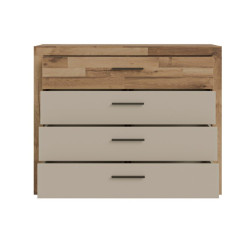 Komoda z 4 szufladami Ricciano RCQK213 dąb klepkowy/piaskowy