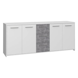 Duża komoda 180 cm Pilvi FINPILVI01 biały/beton jasnoszary