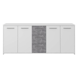 Duża komoda 180 cm Pilvi FINPILVI01 biały/beton jasnoszary