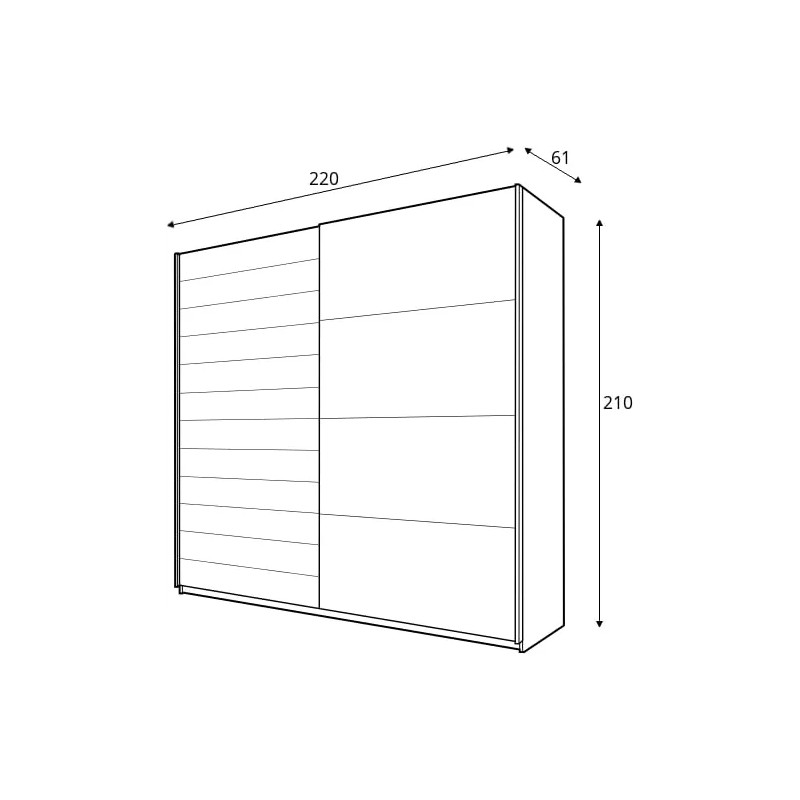 Szafa przesuwna 220 cm z lustrem Galaxy Dąb Monastery/Czarne Szkło Helvetia Wieruszów