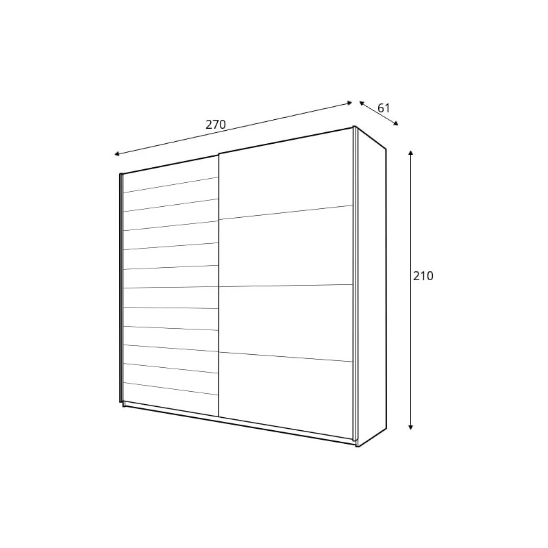 Szafa przesuwna 270 cm z lustrem Galaxy Dąb Monastery/Czarne Szkło Helvetia Wieruszów
