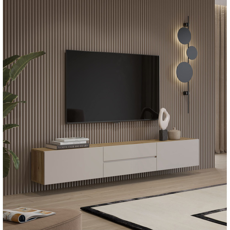 Wysoka komoda 2D Criss Typ 42 Dąb Mauvella/Kaszmir Helvetia Wieruszów