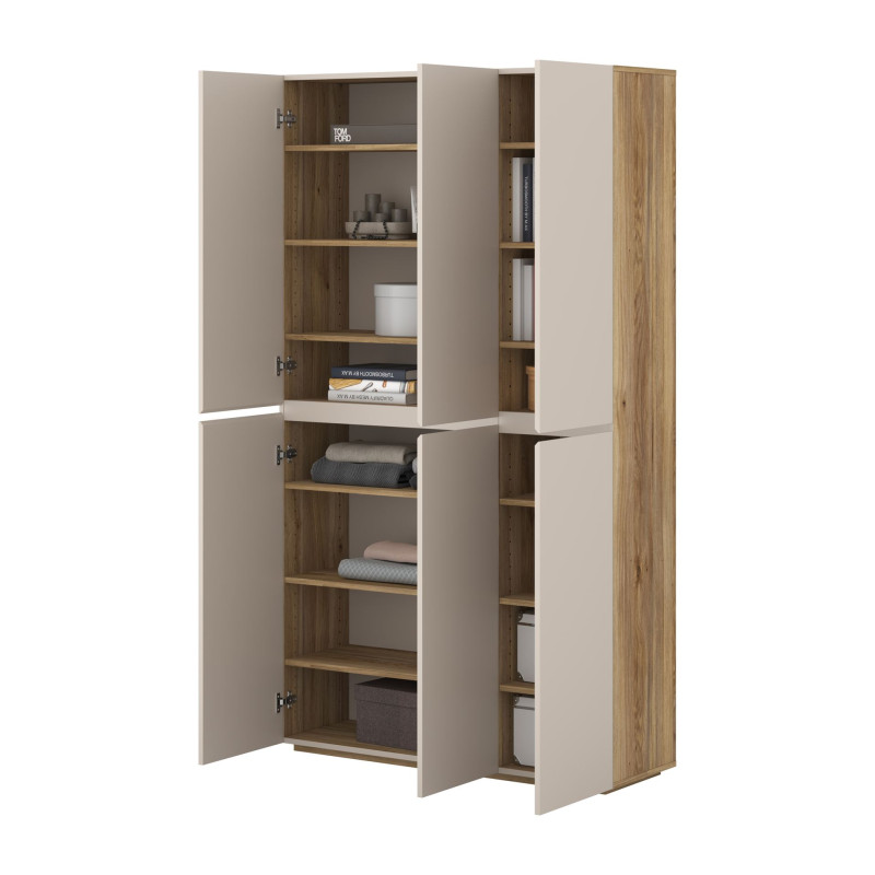 Wysoka komoda 6D Criss Typ 78 Dąb Mauvella/Kaszmir Helvetia Wieruszów