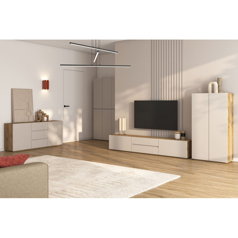 Wysoka komoda 6D Criss Typ 78 Dąb Mauvella/Kaszmir Helvetia Wieruszów