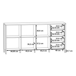 Komoda 180 cm na nóżkach Kirikus KUSK243 dąb artisan/czarny