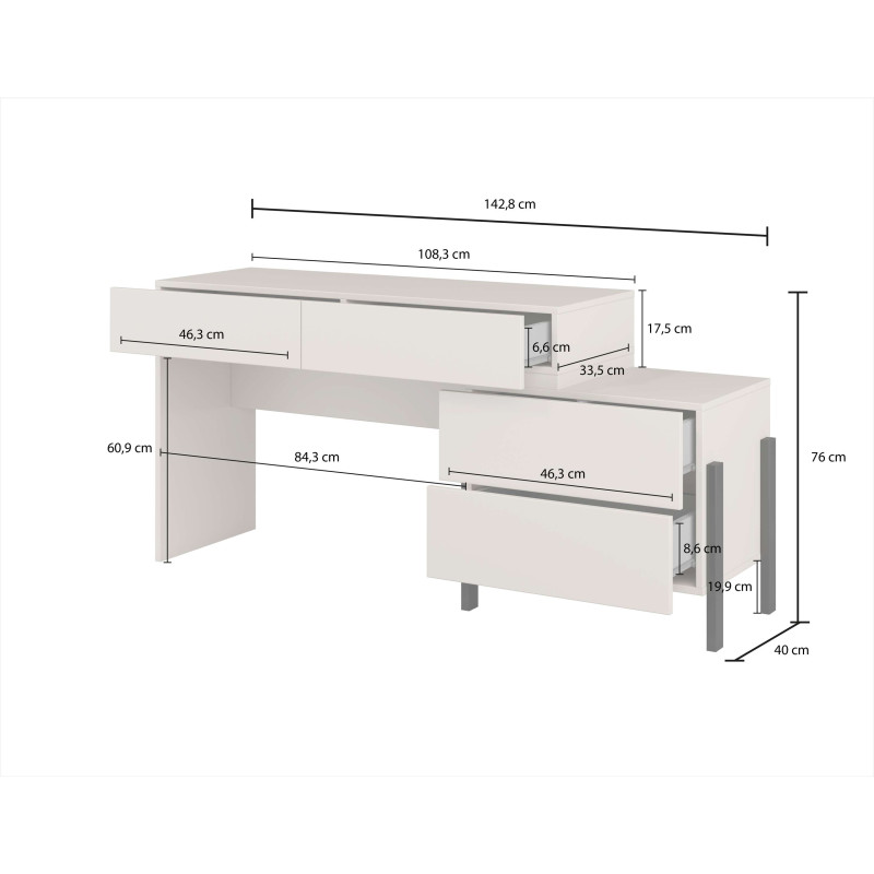 Toaletko-Biurko Jukon S Typ 03 Kaszmir Helvetia Wieruszów