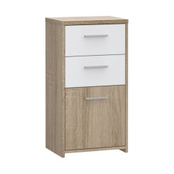 Mała komoda Quadro QDRK13 dąb sonoma/biały uni