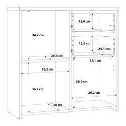 Komoda nowoczesna Quadro QDRK15 dąb sonoma/biały uni