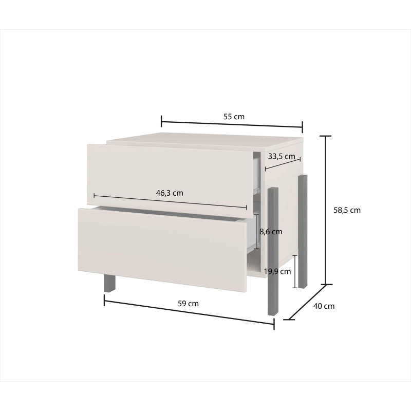 Stolik nocny Jukon S Typ 22 Kaszmir Helvetia Wieruszów