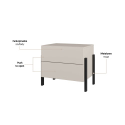 Stolik nocny Jukon S Typ 22 Kaszmir Helvetia Wieruszów