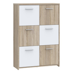 Wysoka komoda Quadro QDRK36 dąb sonoma/biały uni