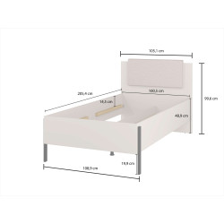 Łóżko z pojemnikiem 100 Jukon S Typ 54 Kaszmir Helvetia Wieruszów