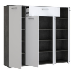 Komoda 140 cm Rypsyma RPSK341 biały/beton ciemnoszary