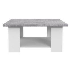 Stolik kawowy kwadratowy Coffee Tables CFTT5002 biały/beton jasnoszary