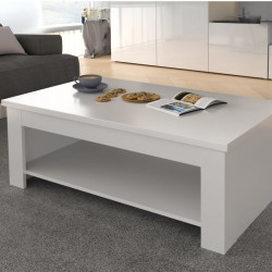 Stolik kawowy z podnoszonym blatem 110x65 cm Duro DURT511 biały