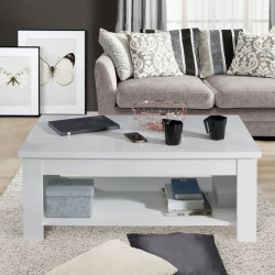 Stolik kawowy z podnoszonym blatem 110x65 cm Duro DURT511 biały