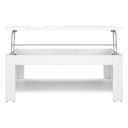 Stolik kawowy z podnoszonym blatem 110x65 cm Duro DURT511 biały