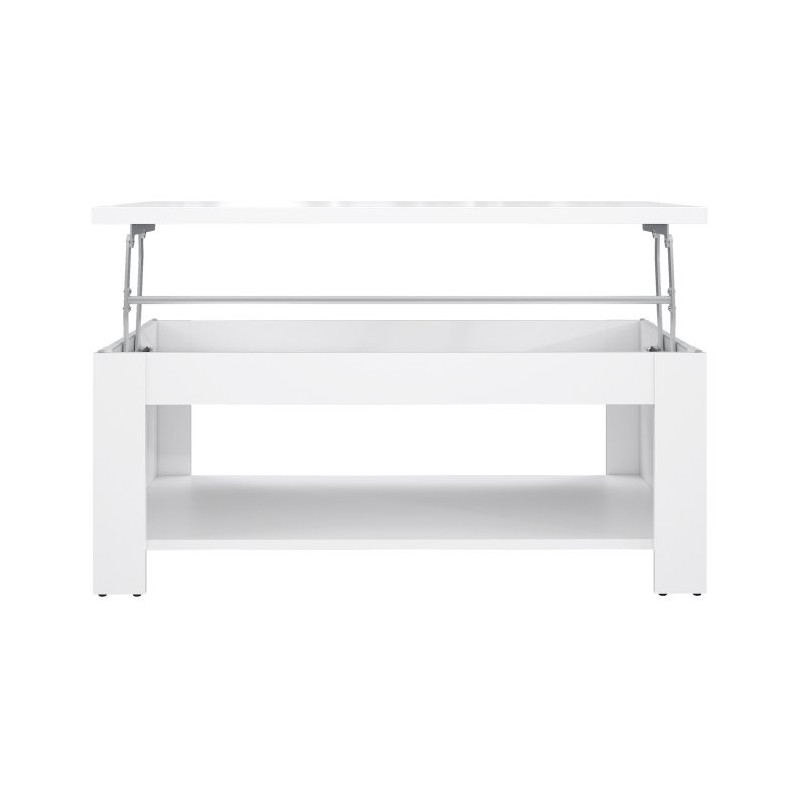 Stolik kawowy z podnoszonym blatem 110x65 cm Duro DURT511 biały