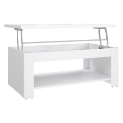 Stolik kawowy z podnoszonym blatem 110x65 cm Duro DURT511 biały