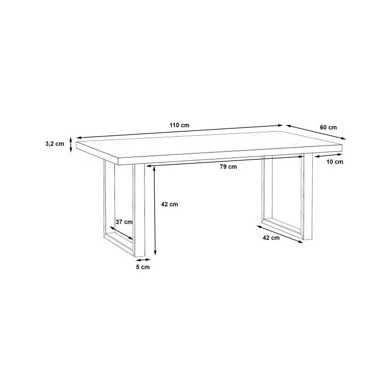 Stolik okolicznościowy Coffee Tables OSTT503 dąb artisan/czarny