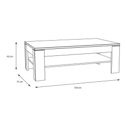 Stolik kawowy 120x75 cm Coffee Tables SVOT22 biały