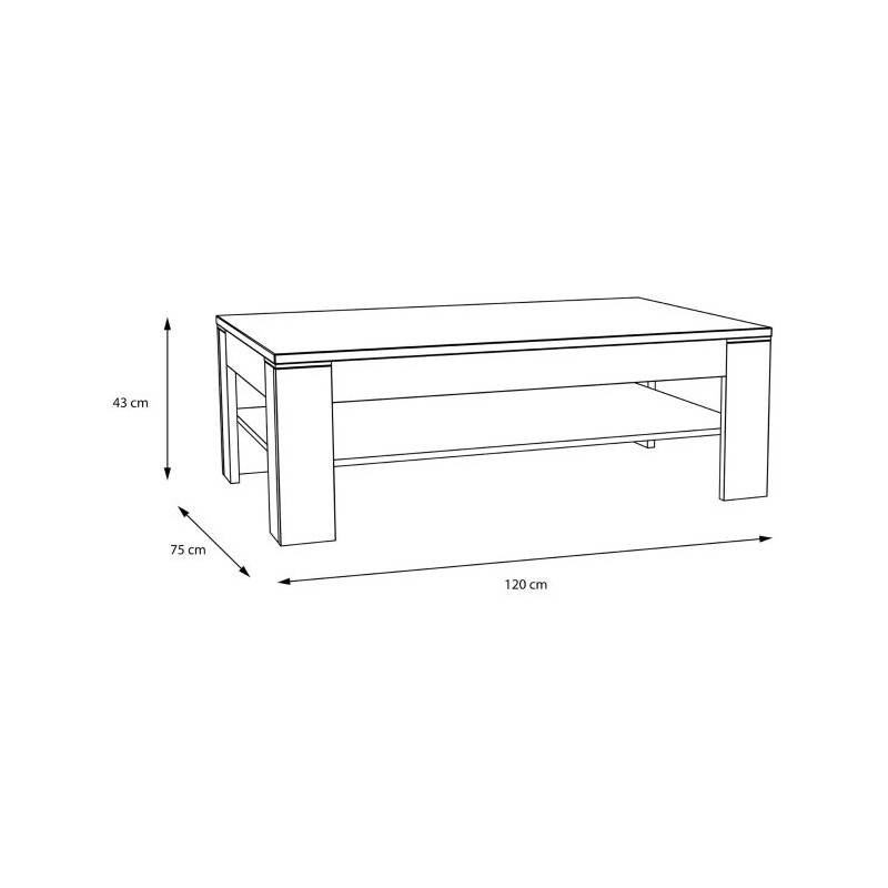 Stolik kawowy 120x75 cm Coffee Tables SVOT22 biały