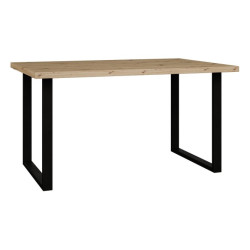 Stół nierozkładany do jadalni Tables TBLT441 dąb artisan/czarny