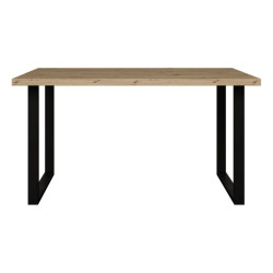Stół nierozkładany do jadalni Tables TBLT441 dąb artisan/czarny