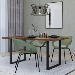 Stół do jadalni 160x90 cm Tables TBLT442 old wood vintage/czarny