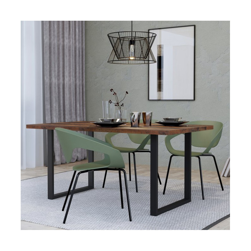 Stół do jadalni 160x90 cm Tables TBLT442 old wood vintage/czarny