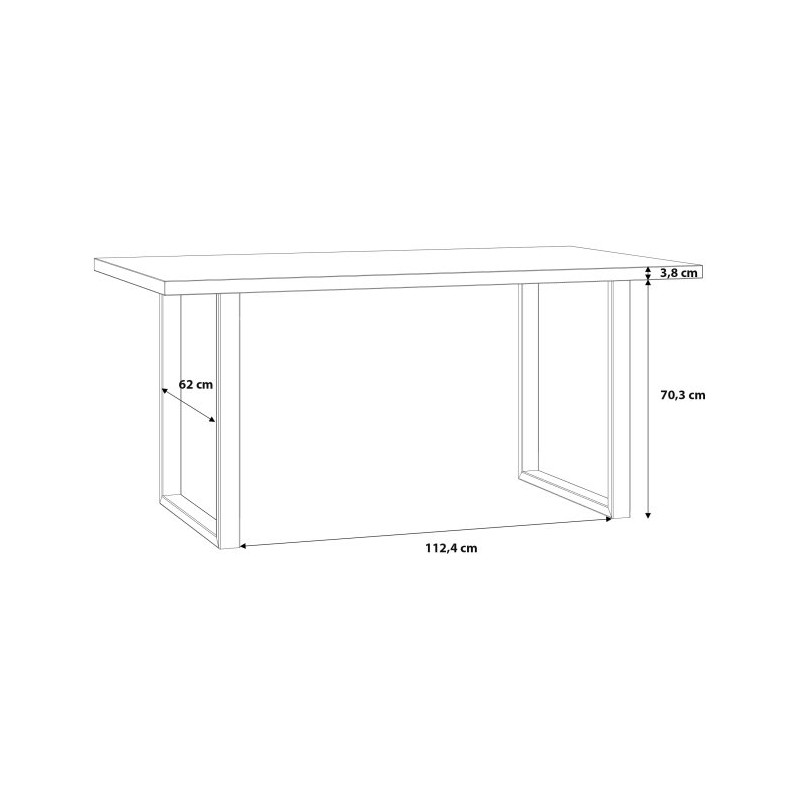 Stół do jadalni 160x90 cm Tables TBLT442 biały/czarny