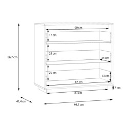 Komoda z szufladami Tahoe TAHK211 szałwia