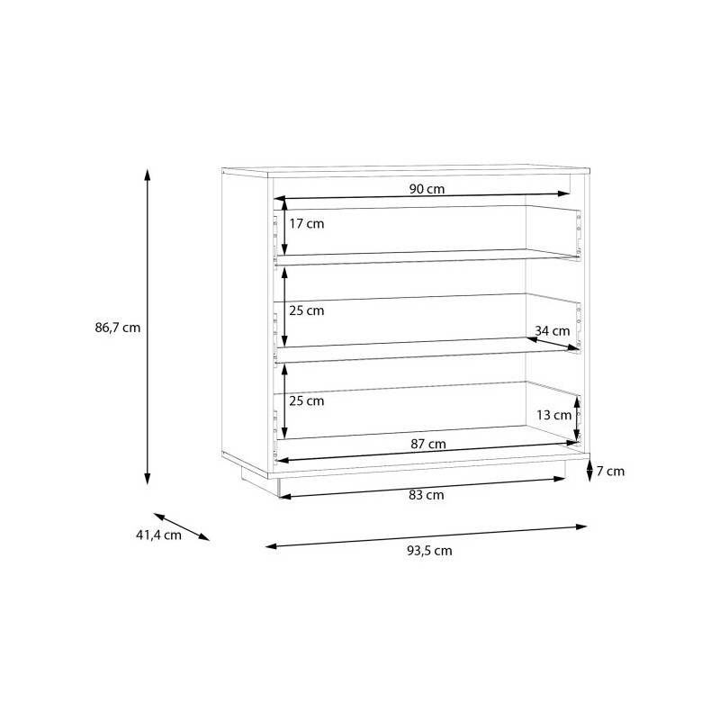 Komoda z szufladami Tahoe TAHK211 szałwia
