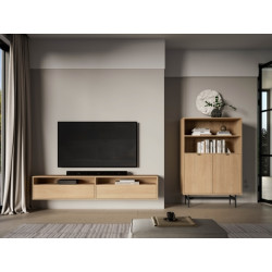 Wisząca szafka RTV Reynos 07 Dąb Mavelie Ml Meble