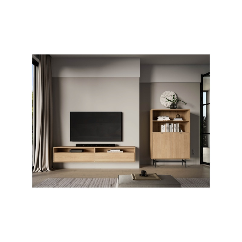 Wisząca szafka RTV Reynos 07 Dąb Mavelie Ml Meble