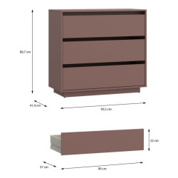 Komoda z szufladami Tahoe TAHK211 terakota