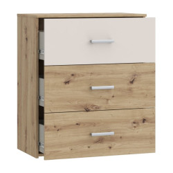 Komoda 75 cm z szufladami Tanaia IRDK211 dąb artisan/piaskowy