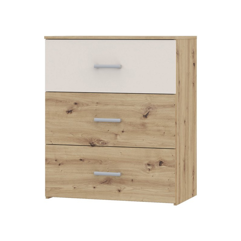 Komoda 75 cm z szufladami Tanaia IRDK211 dąb artisan/piaskowy