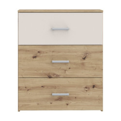 Komoda 75 cm z szufladami Tanaia IRDK211 dąb artisan/piaskowy