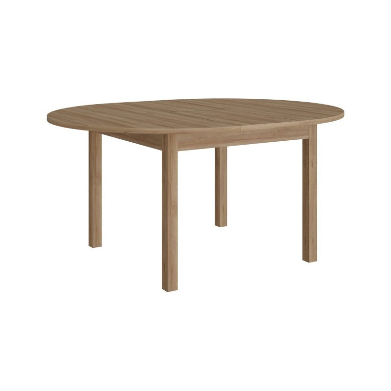 Stół okrągły rozkładany 130x130 cm Attention TBLT7075 dąb riviera