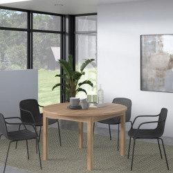 Stół okrągły rozkładany 130x130 cm Attention TBLT7075 dąb riviera