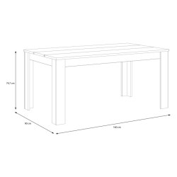 Stół nierozkładany do jadalni Tables EST40 beton jasnoszary