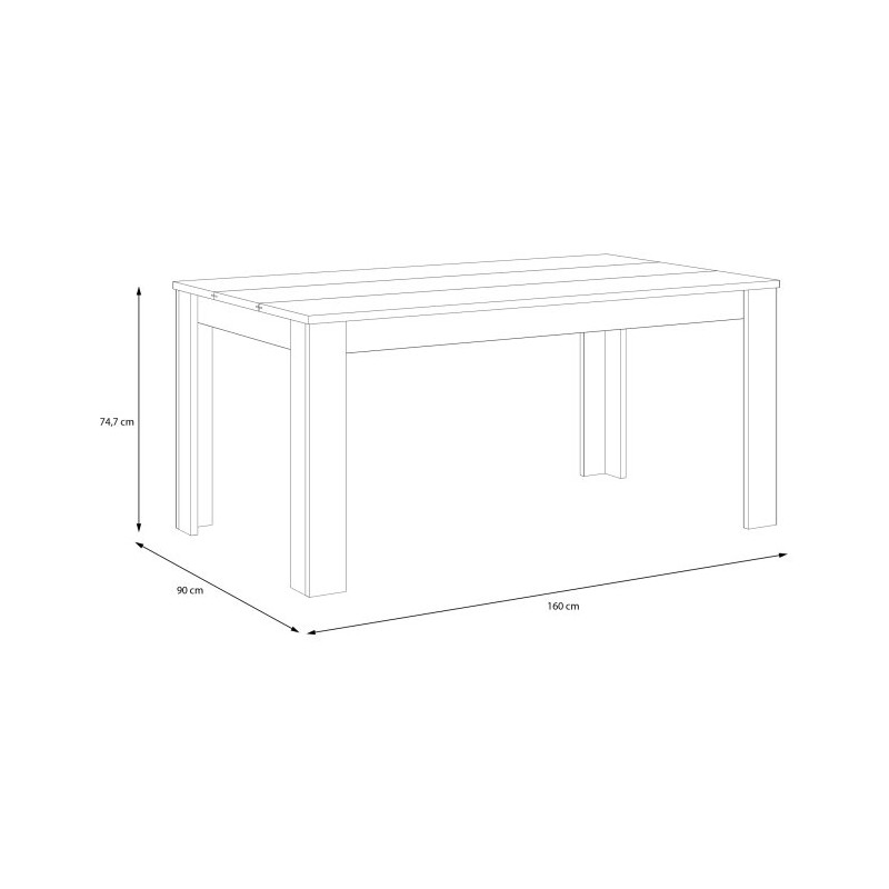 Stół nierozkładany do jadalni Tables EST40 dąb piaskowy